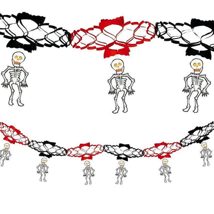 Halloween Slinger Skelet Onderhangers 2m van Fiestas Guirca koop je bij Partywinkel