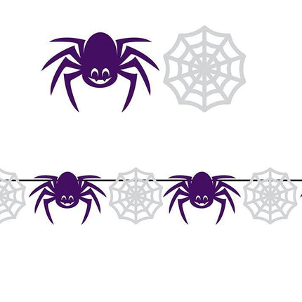 Halloween Slinger Spinnen En Spinnenweb 3m - Partywinkel - 8434077267967