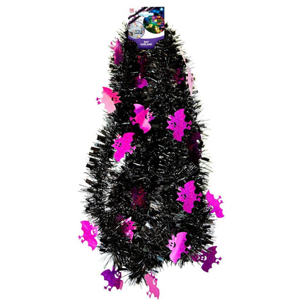 Halloween Slinger Zwart Paars Vleermuis 3m van Widmann koop je bij Partywinkel