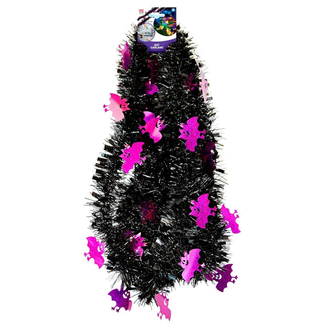 Halloween Slinger Zwart Paars Vleermuis 3m van Widmann koop je bij Partywinkel