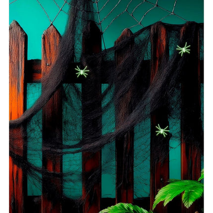 Halloween Spinnenweb Met Spinnen 4 delig van Widmann koop je bij Partywinkel