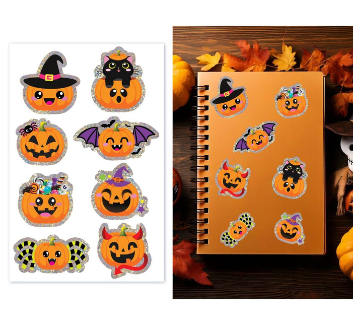 Halloween Stickers Pompoen van Fiestas Guirca koop je bij Partywinkel