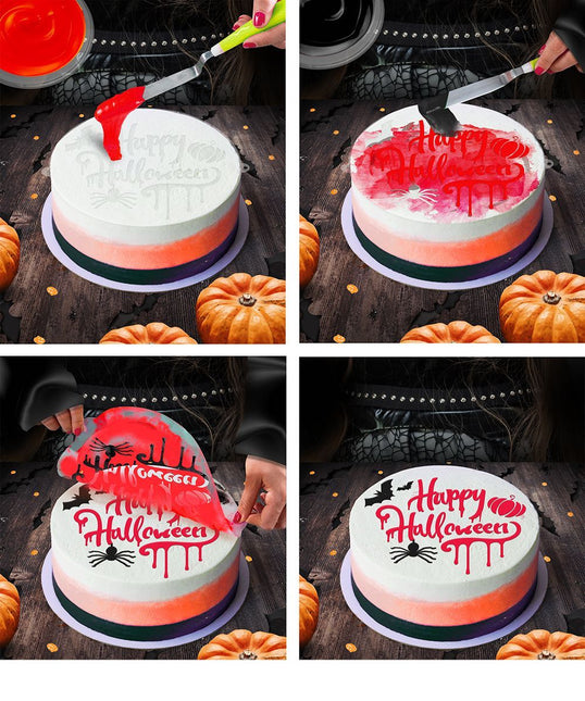 Halloween Taartsjabloon Happy Halloween 25cm - Partywinkel - 8434077269718