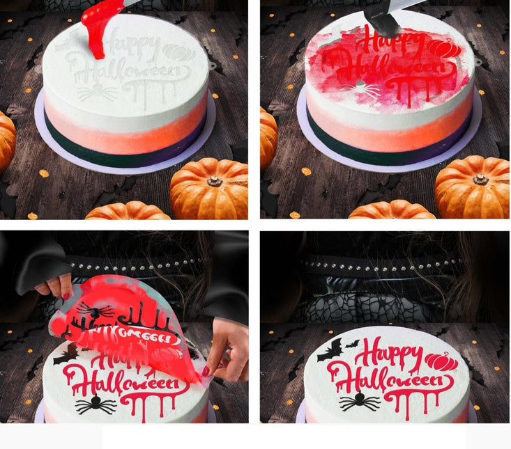 Halloween Taartsjabloon Happy Halloween 25cm - Partywinkel - 8434077269718
