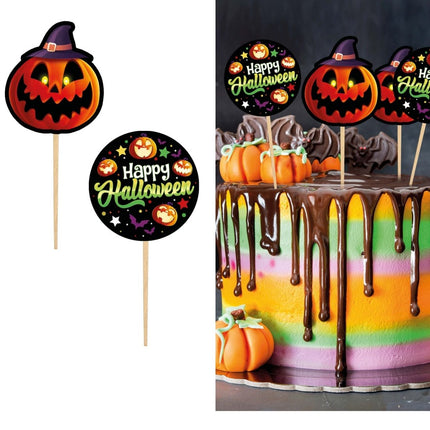 Halloween Taarttopper 6cm 12st - Partywinkel - 8434077269183