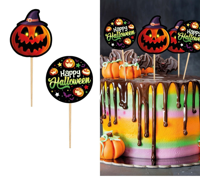 Halloween Taarttopper 6cm 12st - Partywinkel - 8434077269183