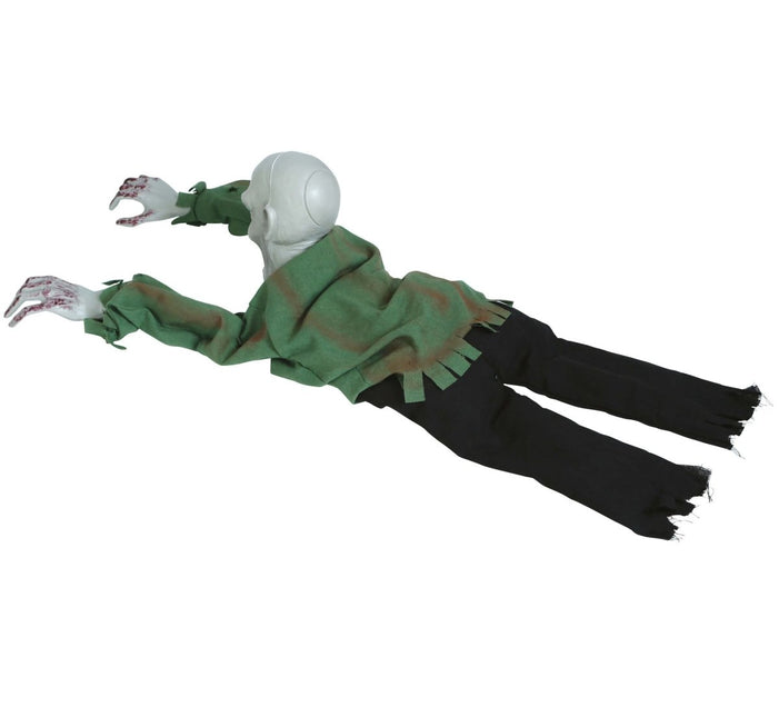 Halloween Tafeldecoratie Groen Kruipende Zombie 1,1m - Partywinkel - 8434077269398