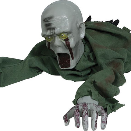 Halloween Tafeldecoratie Groen Kruipende Zombie 1,1m - Partywinkel - 8434077269398