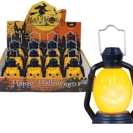 Halloween Tafeldecoratie Pompoen Lantaarn 10cm van Fiestas Guirca koop je bij Partywinkel