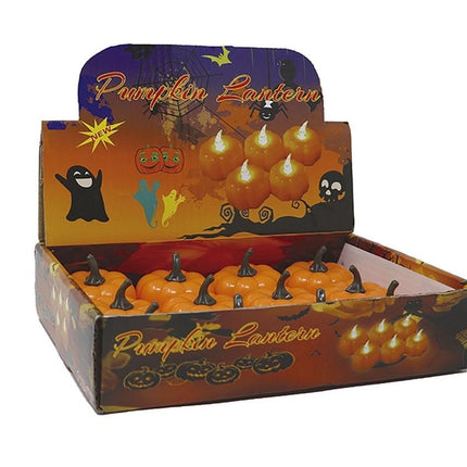 Halloween Tafeldecoratie Pompoen Licht van Fiestas Guirca koop je bij Partywinkel