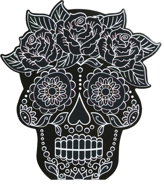 Halloween Tafeldecoratie Zwart Mexicaanse Silhouetten 12cm 6st - Partywinkel - 8434077315095