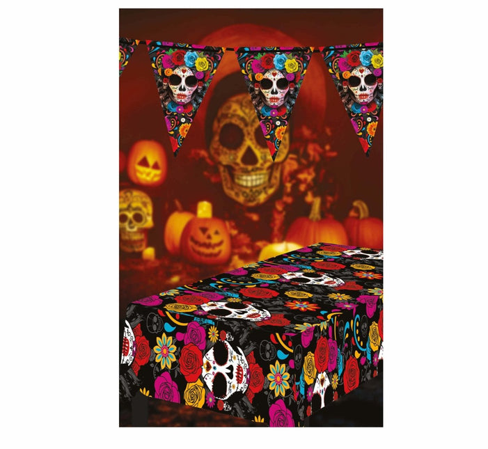 Halloween Tafelkleed Bloemen 2,74m van Fiestas Guirca koop je bij Partywinkel