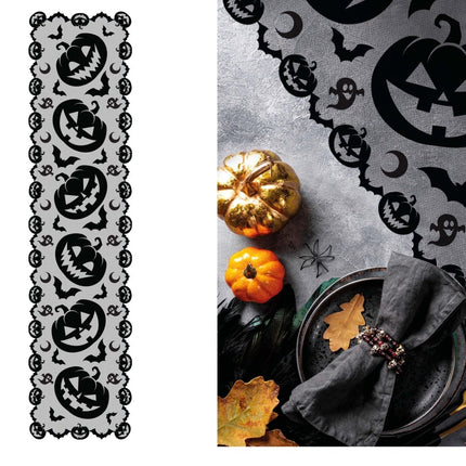 Halloween Tafelloper Pompoenen 2m - Partywinkel - 8434077268568