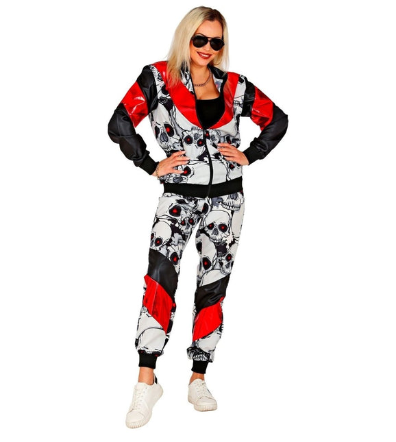 Halloween Trainingspak Fout Doodshoofden van Widmann koop je bij Partywinkel