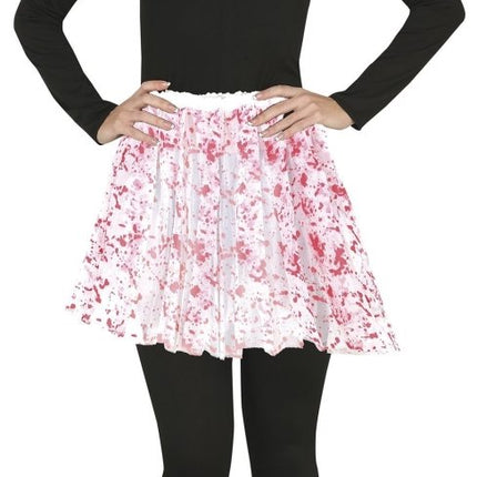 Halloween Tutu Dames Bloederig 40cm - Partywinkel - 8434077190234