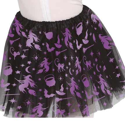 Halloween Tutu Meisje Heks 30cm - Partywinkel - 8434077190920