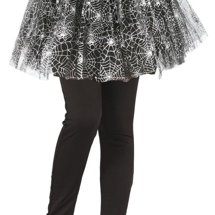 Halloween Tutu Meisje Spinnenweb 30cm - Partywinkel - 8434077190135