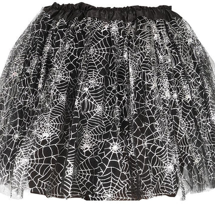 Halloween Tutu Meisje Spinnenweb 30cm - Partywinkel - 8434077190135