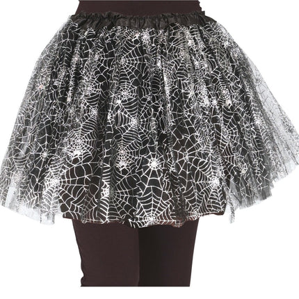 Halloween Tutu Meisje Spinnenweb 30cm - Partywinkel - 8434077190135