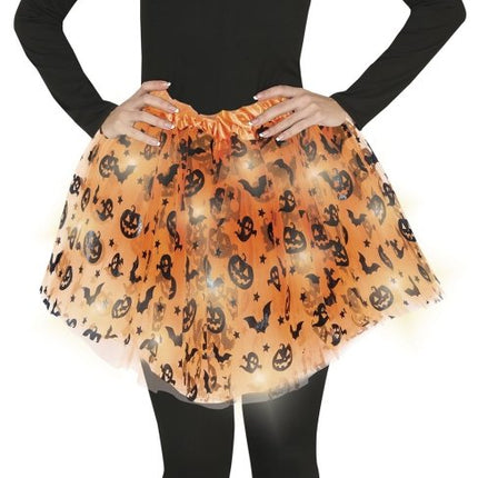 Halloween Tutu Oranje Dames 40cm - Partywinkel - 8434077190951