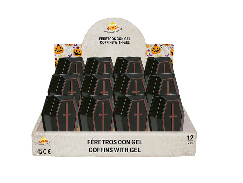Halloween Uitdeelbox Doodskist Met Gel 7cm 1st van Fiestas Guirca koop je bij Partywinkel