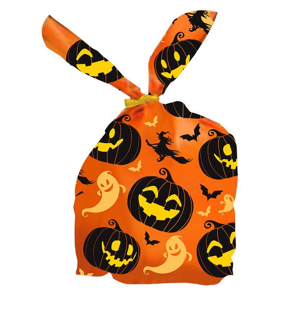Halloween Uitdeelzakjes Pompoen 13,5cm van Fiestas Guirca koop je bij Partywinkel