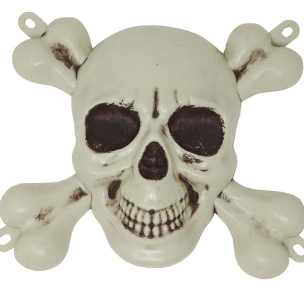 Halloween Wanddecoratie Piratenschedel 30cm - Partywinkel - 8434077249376