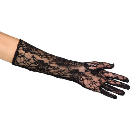 Handschoenen Lang Kant Zwart van Boland koop je bij Partywinkel