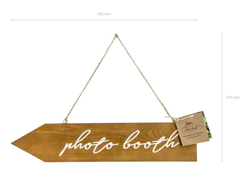 Hangbord Photobooth 36cm van Partydeco koop je bij Partywinkel