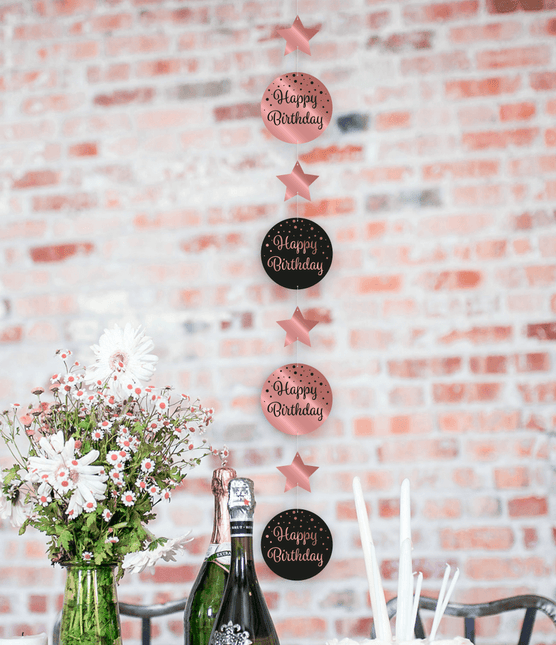 Hangdecoratie 18 Jaar Roze Zwart 20,5cm van Paper Dreams koop je bij Partywinkel