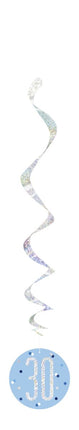 Hangdecoratie 30 Jaar Blauw 81cm 6st van Unique koop je bij Partywinkel