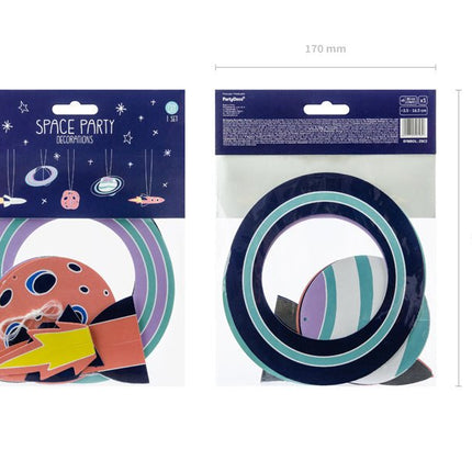Hangdecoratie Space 5st van Partydeco koop je bij Partywinkel