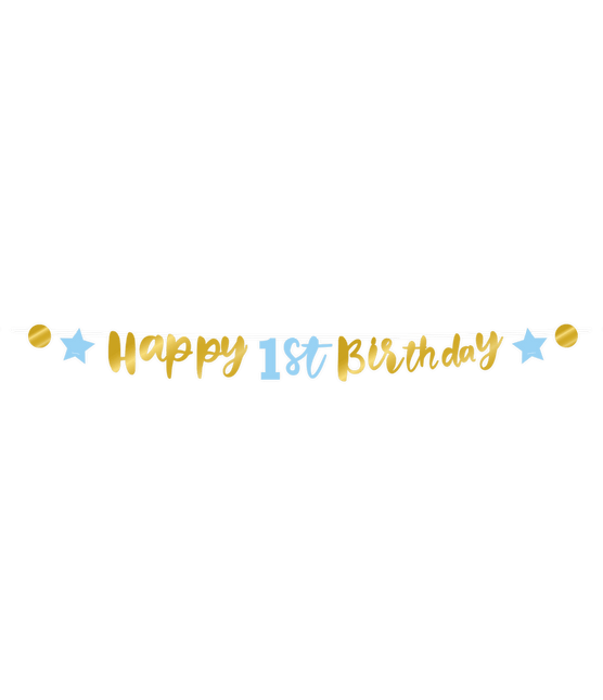 Happy 1St Birthday Letterslinger van Paper Dreams koop je bij Partywinkel