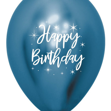 Happy Birthday Ballonnen Gekleurd 30cm 25st van Sempertex koop je bij Partywinkel
