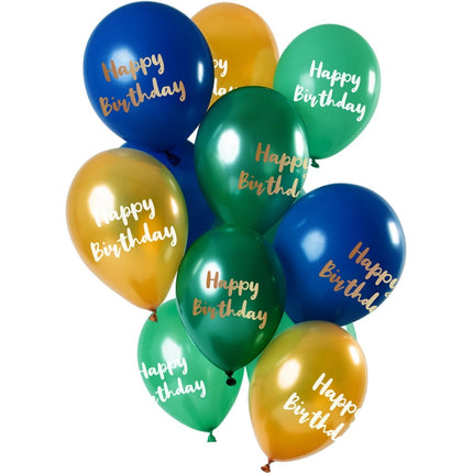 Happy Birthday Ballonnen Mix 30cm 12st van Folat koop je bij Partywinkel