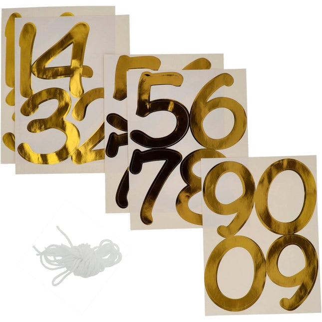 Happy Birthday Banner Zwart Goud 1,6m van Folat koop je bij Partywinkel