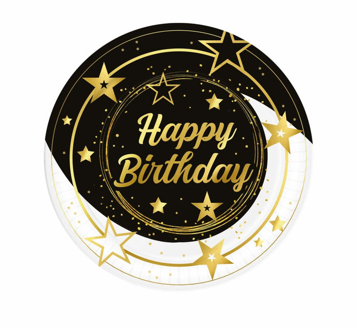 Happy Birthday Borden 23cm 6st van Fiestas Guirca koop je bij Partywinkel