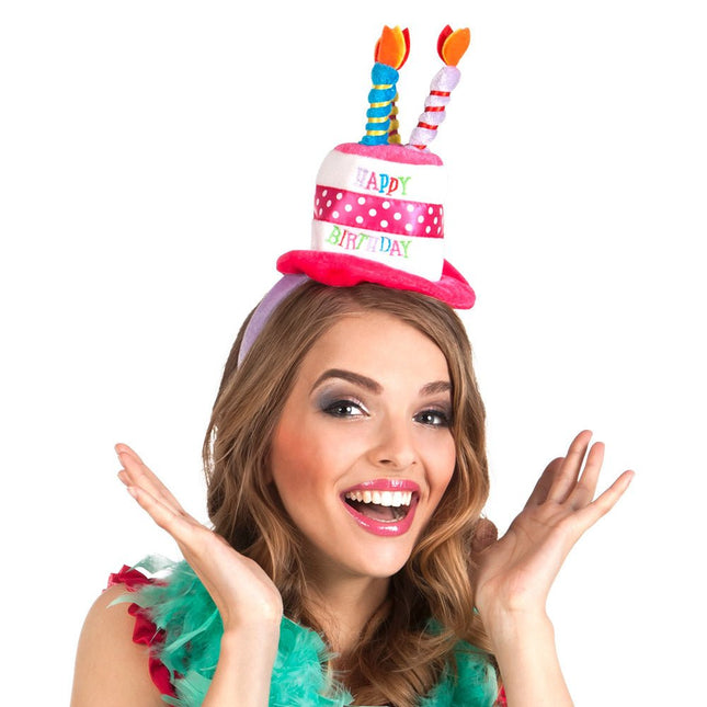 Happy Birthday Haarband Taart van Boland koop je bij Partywinkel