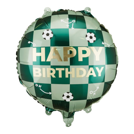 Happy Birthday Helium Ballon Voetbal Leeg 35cm van Partydeco koop je bij Partywinkel
