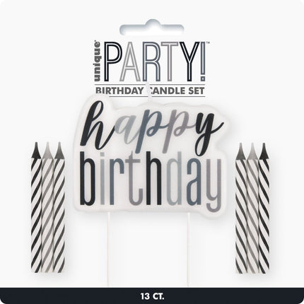 Happy Birthday Kaarsen Gekleurd 13st van Unique koop je bij Partywinkel