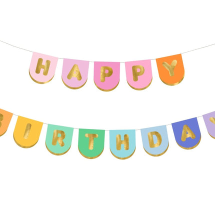 Happy Birthday Letterslinger 2,13m van Partydeco koop je bij Partywinkel