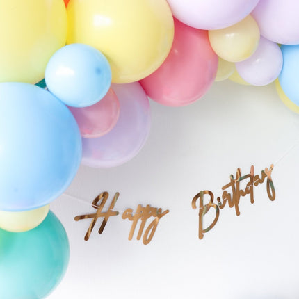 Happy Birthday Letterslinger Brons 1m van Folat koop je bij Partywinkel