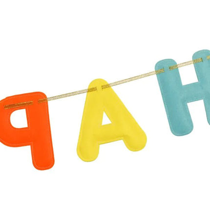 Happy Birthday Letterslinger Gekleurd Vilt 3m van Partydeco koop je bij Partywinkel