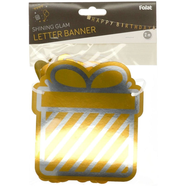 Happy Birthday Letterslinger Goud 2m van Folat koop je bij Partywinkel