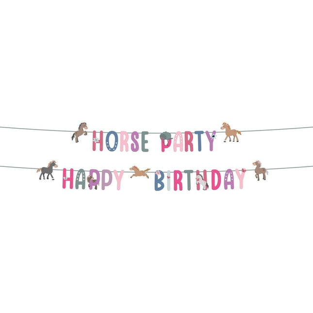 Happy Birthday Letterslinger Happy Horses 1,5m van Folat koop je bij Partywinkel