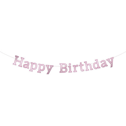 Happy Birthday Letterslinger Roze 3m van Folat koop je bij Partywinkel