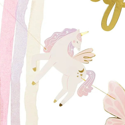Happy Birthday Letterslinger Unicorn 2,3m van Partydeco koop je bij Partywinkel