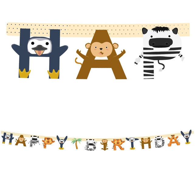 Happy Birthday Letterslinger Zoo - Partywinkel - 5201184966013