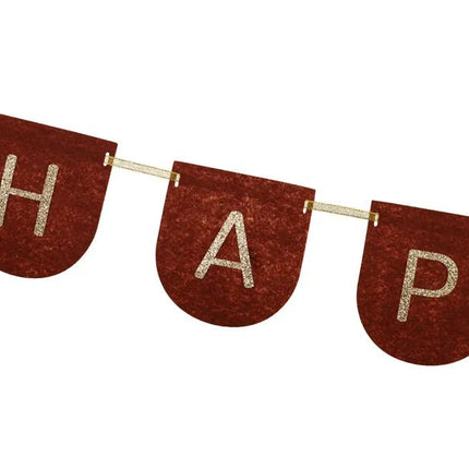 Happy Birthday Letterslinger Zwart Goud 3m van Partydeco koop je bij Partywinkel