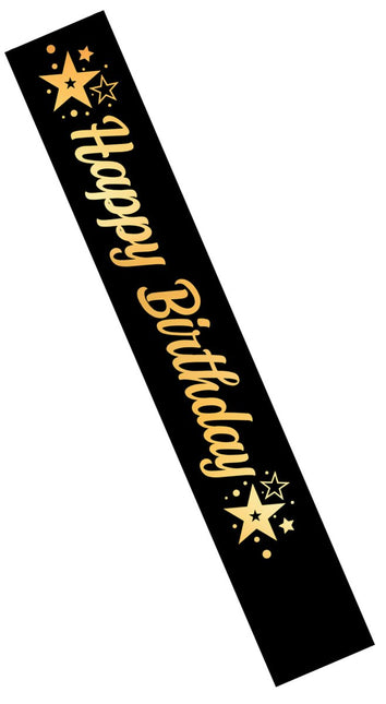 Happy Birthday Sjerp Zwart Goud - Partywinkel - 8434077311936